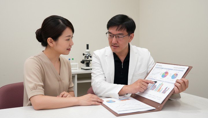 專業醫療人員操作精密儀器進行基因檢測分析 吳紹琥醫師依據基因檢測結果提供健康規劃 透過基因檢測數據擬定客製化的精準營養方案 運用基因檢測報告預防潛在疾病的健康地圖